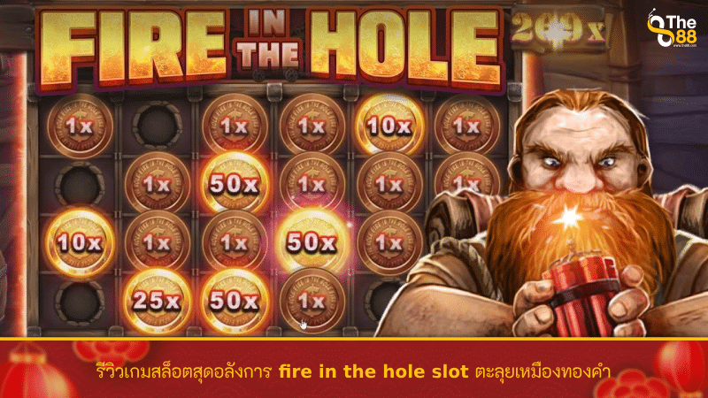 รีวิวเกมสล็อตสุดอลังการ fire in the hole slot ตะลุยเหมืองทองคำ