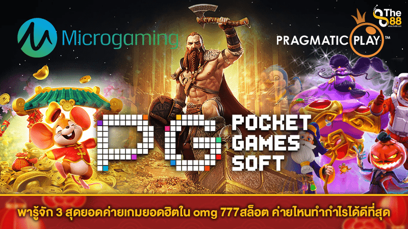 พารู้จัก 3 สุดยอดค่ายเกมยอดฮิตใน omg 777สล็อต ค่ายไหนทำกำไรได้ดีที่สุด