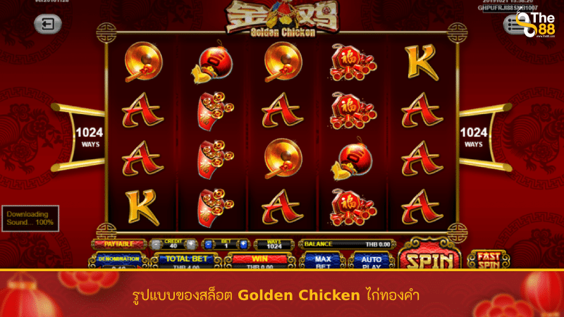 รูปแบบของสล็อต Golden Chicken ไก่ทองคำ